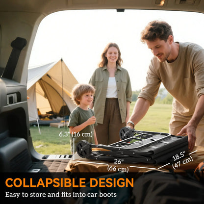 Collapsible Folding Garden Cart, Heavy Duty Lawn Wagon, Grey Bike Cargo Trailers at Gallery Canada