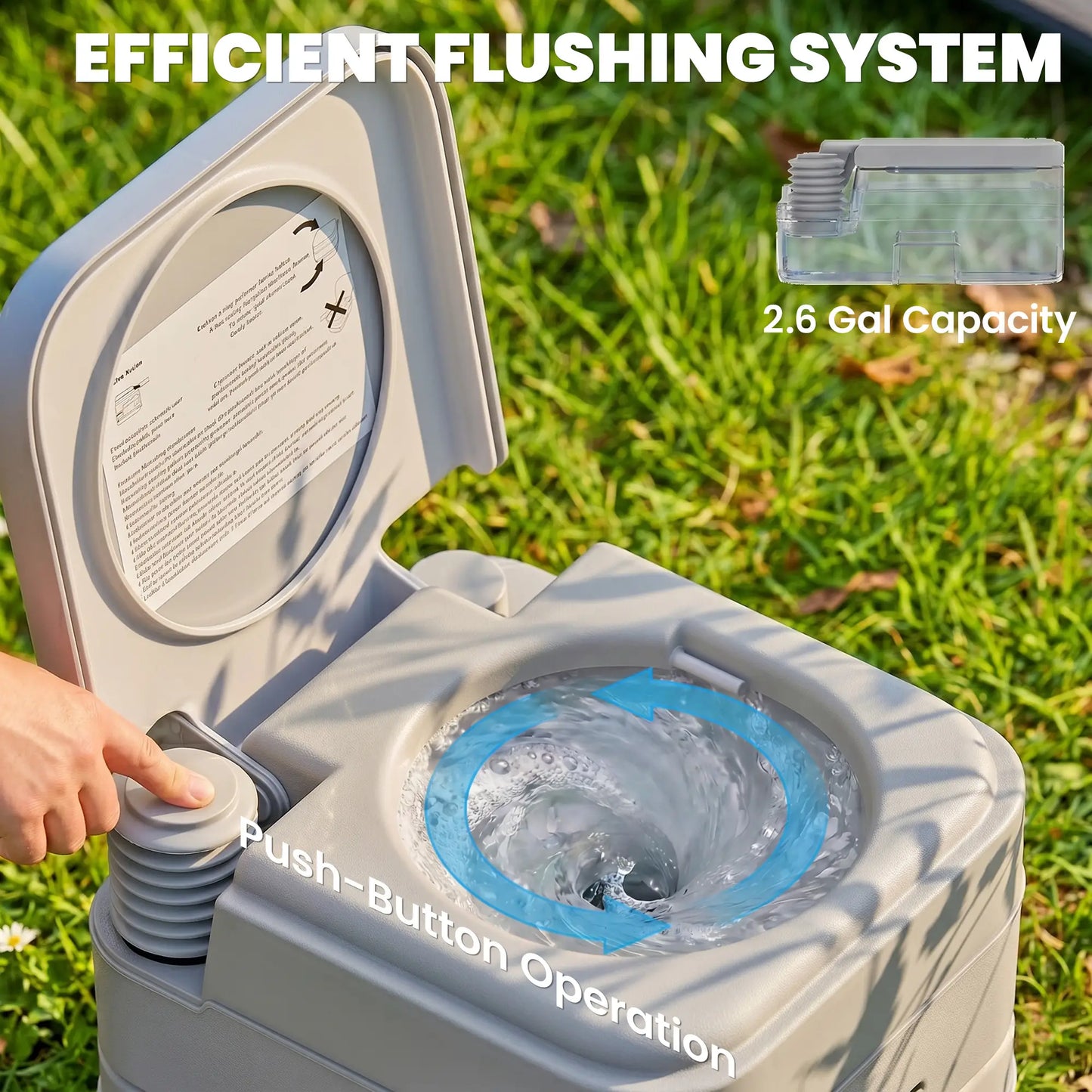 Portable Travel Toilet, Flushable Tank, Camping, Boating, 2.6 Gallon (10L) Camping Toilets at Gallery Canada