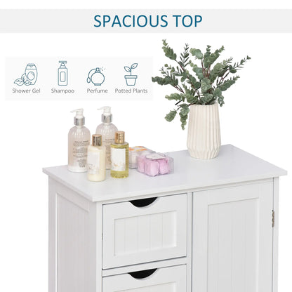 Bathroom Storage Cabinet, Adjustable Shelf, 4 Drawers, White Bathroom Cabinets at Gallery Canada