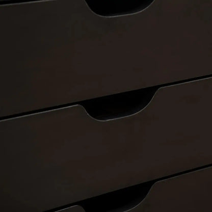 5-Drawer Lateral Filing Cabinet with Door, Adjustable Shelf, Wheels, Black Storage Cabinets at Gallery Canada