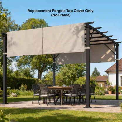 UV Protection Pergola Replacement Canopy, 10' x 11.8', Khaki Gazebo Canopy Replacement at Gallery Canada