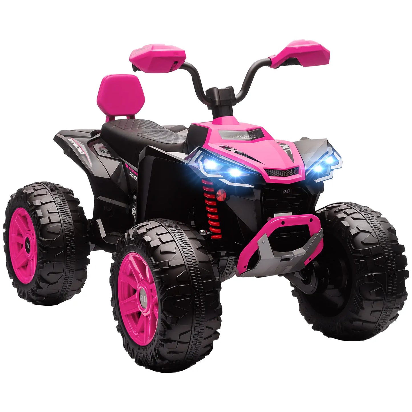 2-Seater All-Terrain 4 Wheeler, 24V Kids ATV, Electric Quad Car, Pink Electric Toy Cars at Gallery Canada