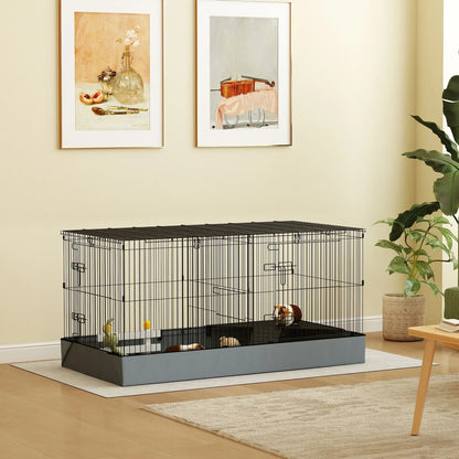 Guinea Pig Cage, Removable Top, 2 Areas, Waterproof Liner, Ramp, Perch Houses & Habitats at Gallery Canada