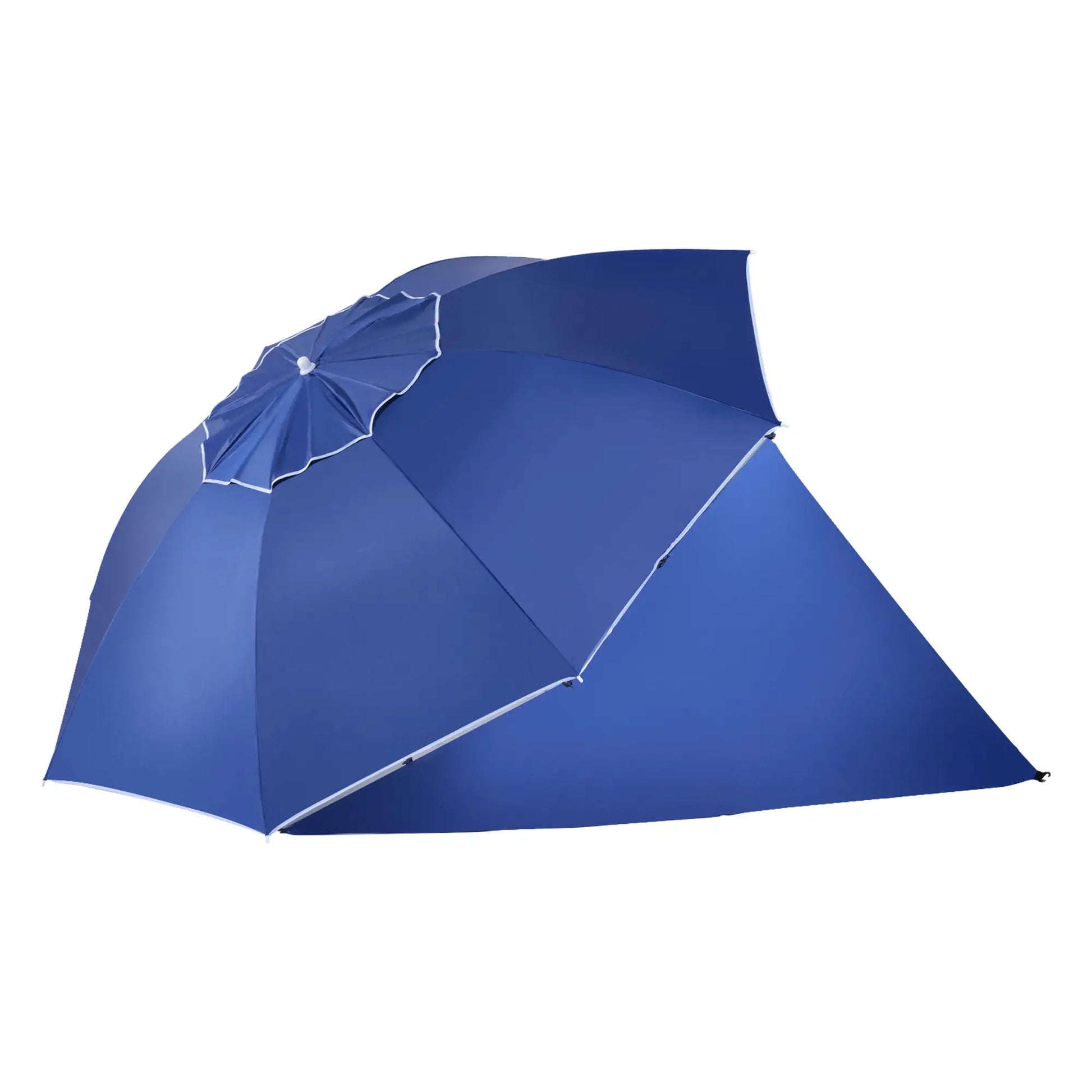 7.5ft 2-in-1 Beach Umbrella, UV50 Protection, Blue Beach Umbrellas at Gallery Canada