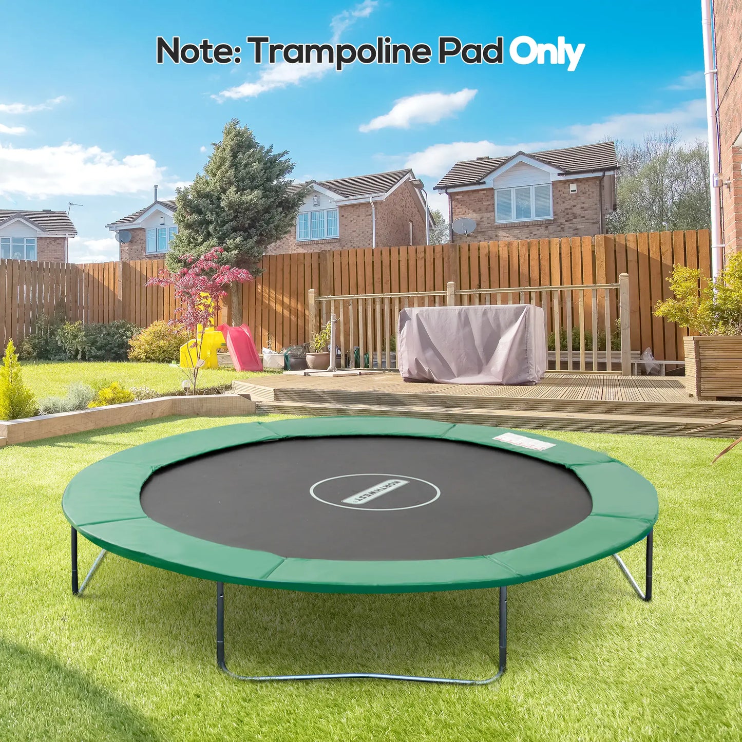 8ft Trampoline Pad, 96" Spring Safety Cover, EPE Foam, Green Trampolines at Gallery Canada