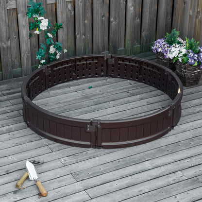 48" Round Raise Garden Bed Kit, Planter Box for Flowers Herbs Vegetables, Brown Galvanized Planter Boxes at Gallery Canada