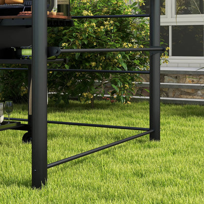 8' x 5' Grill Gazebo, Vented PC Roof, Side Shelves, Dark Grey BBQ Grill Gazebos at Gallery Canada