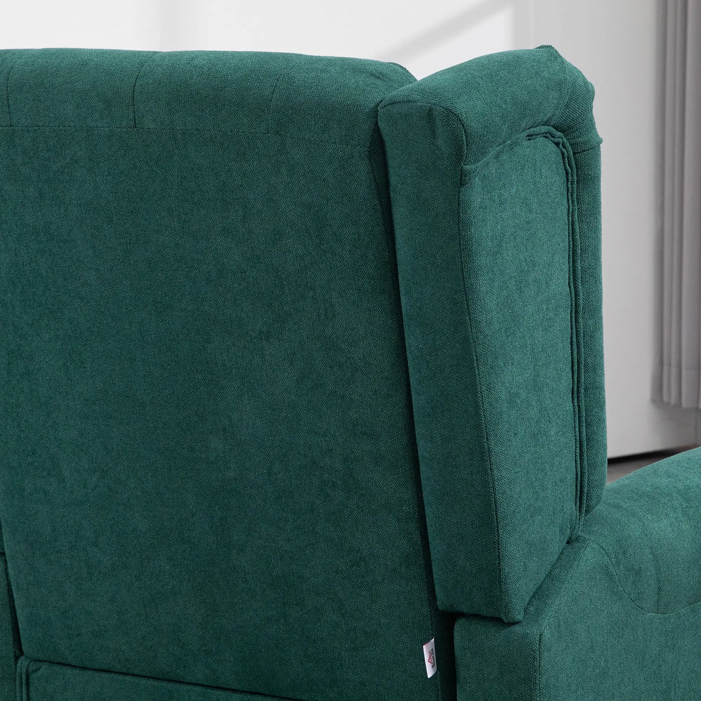 Fabric Accent Chair, Button Tufted, Wood Legs, Dark Green Accent Chairs at Gallery Canada