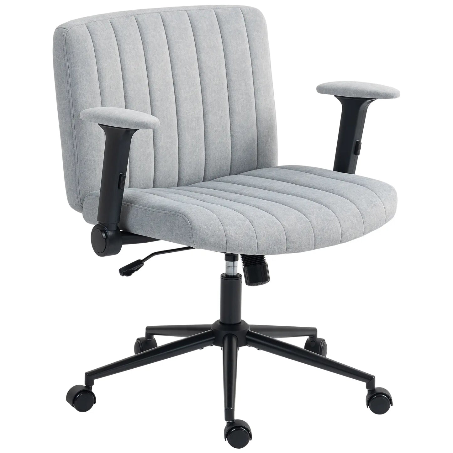 Criss Cross Chair with Flip-Up Armrests, Wheels, Adjustable Height, Tilting, Grey Task Chairs Grey at Gallery Canada