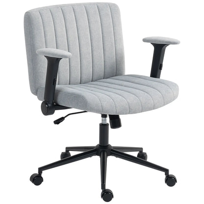 Criss Cross Chair with Flip-Up Armrests, Wheels, Adjustable Height, Tilting, Grey Task Chairs Grey at Gallery Canada