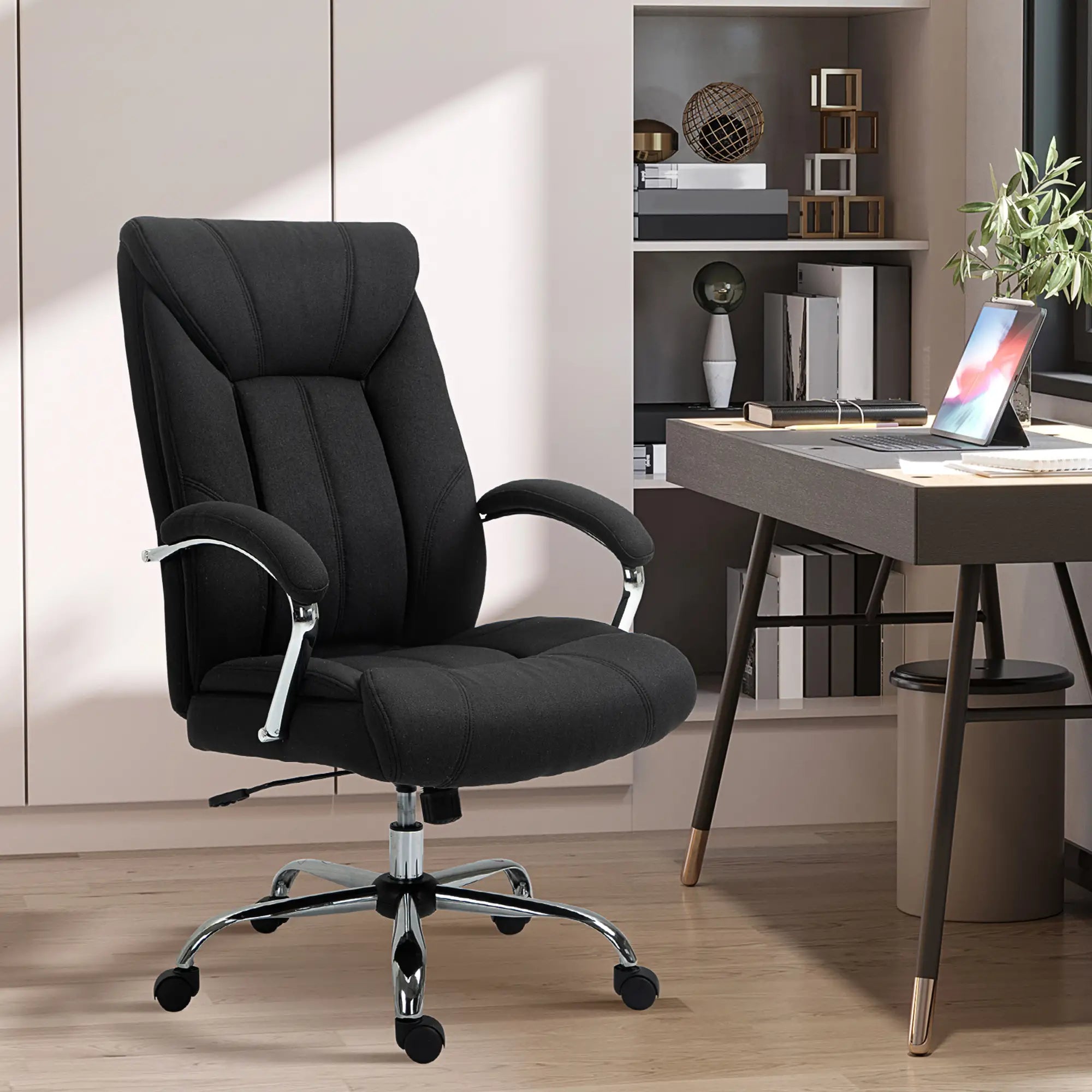 Ergonomic High Back Swivel Office Chair, Adjustable Height, Black Executive & Manager Chairs at Gallery Canada