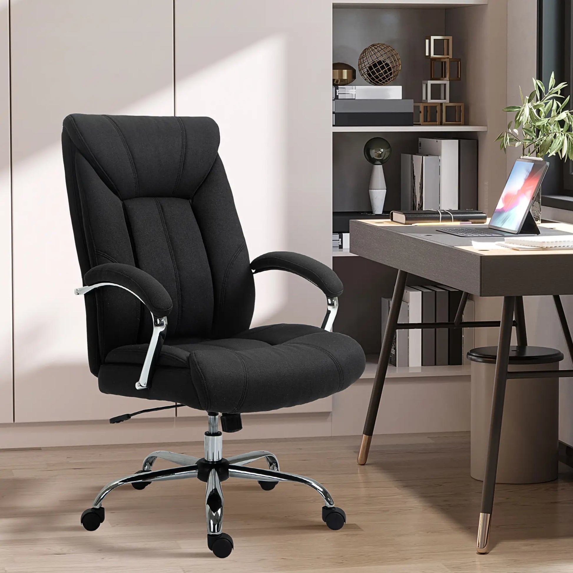 Ergonomic High Back Swivel Office Chair, Adjustable Height, Black Executive & Manager Chairs at Gallery Canada