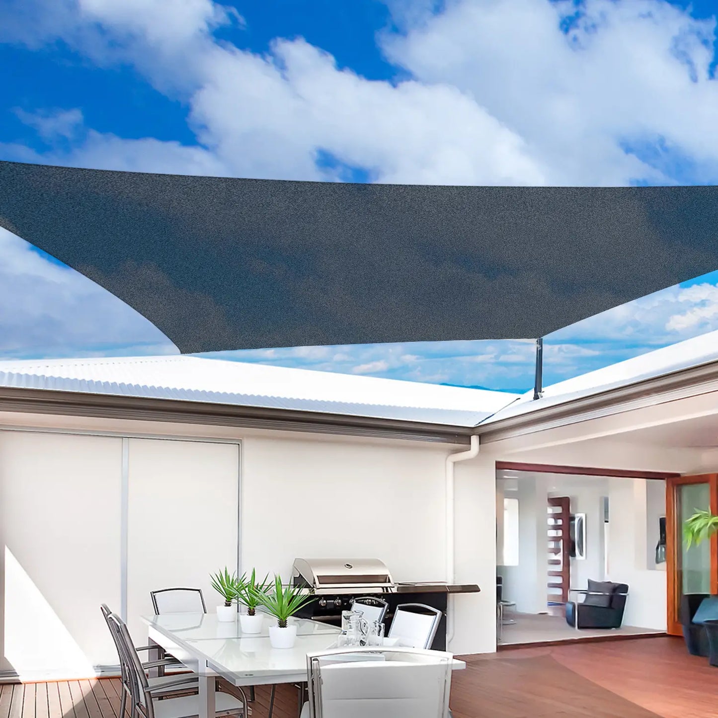 10ft x10ft Square Canopy Sun Sail Shade, UV Protector, Grey Shade Sails at Gallery Canada