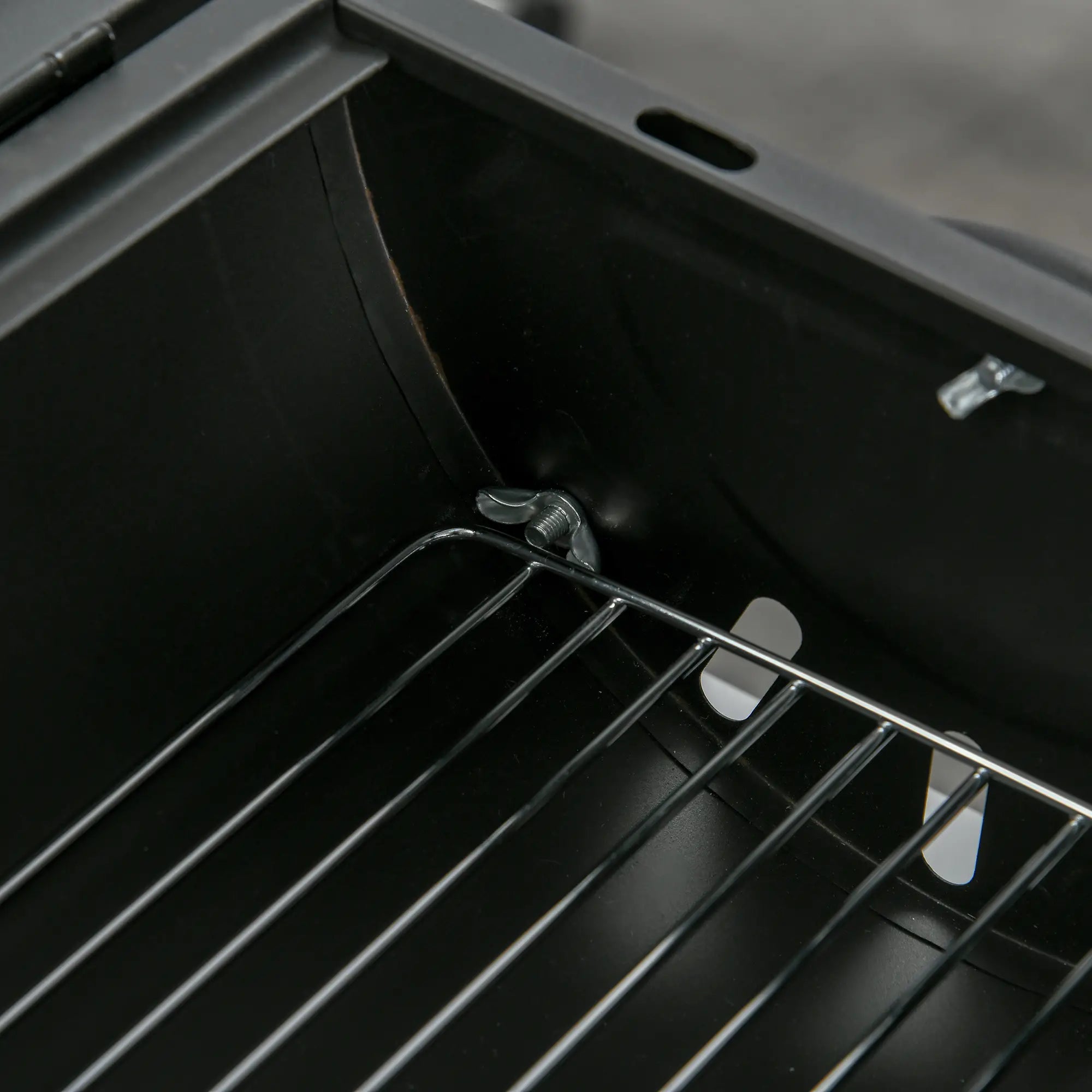 Outdoor Charcoal BBQ Grill, Tabletop Folding Barbecue, 17.3
