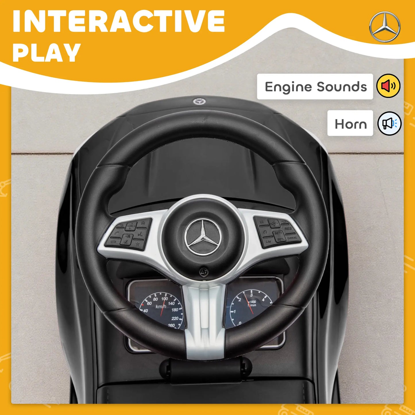 Mercedes-Benz C-Class Kids Ride On Car, 18-36 M, Black