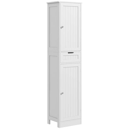 Freestanding Bathroom Cabinet with Drawer and 2 Doors, Tall Bathroom Cupboard for Kitchen, Study, Living Room Bathroom Cabinets White at Gallery Canada