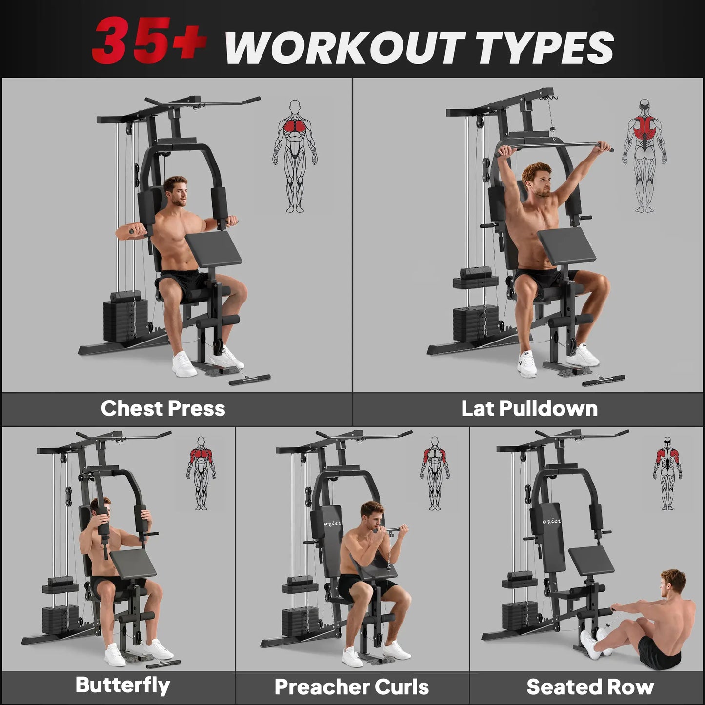 Multifunction Home Gym, Power Exercise Machine, Weight Training, Black Power Towers at Gallery Canada
