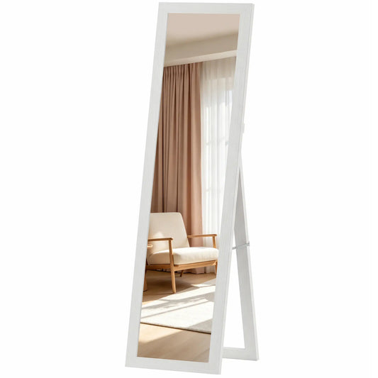 15" x 62" Full Length Mirror for Bedroom, Free Standing Dressing Mirror, Wall Mirror for Living Room, White Full Length Mirrors White, Clear at Gallery Canada