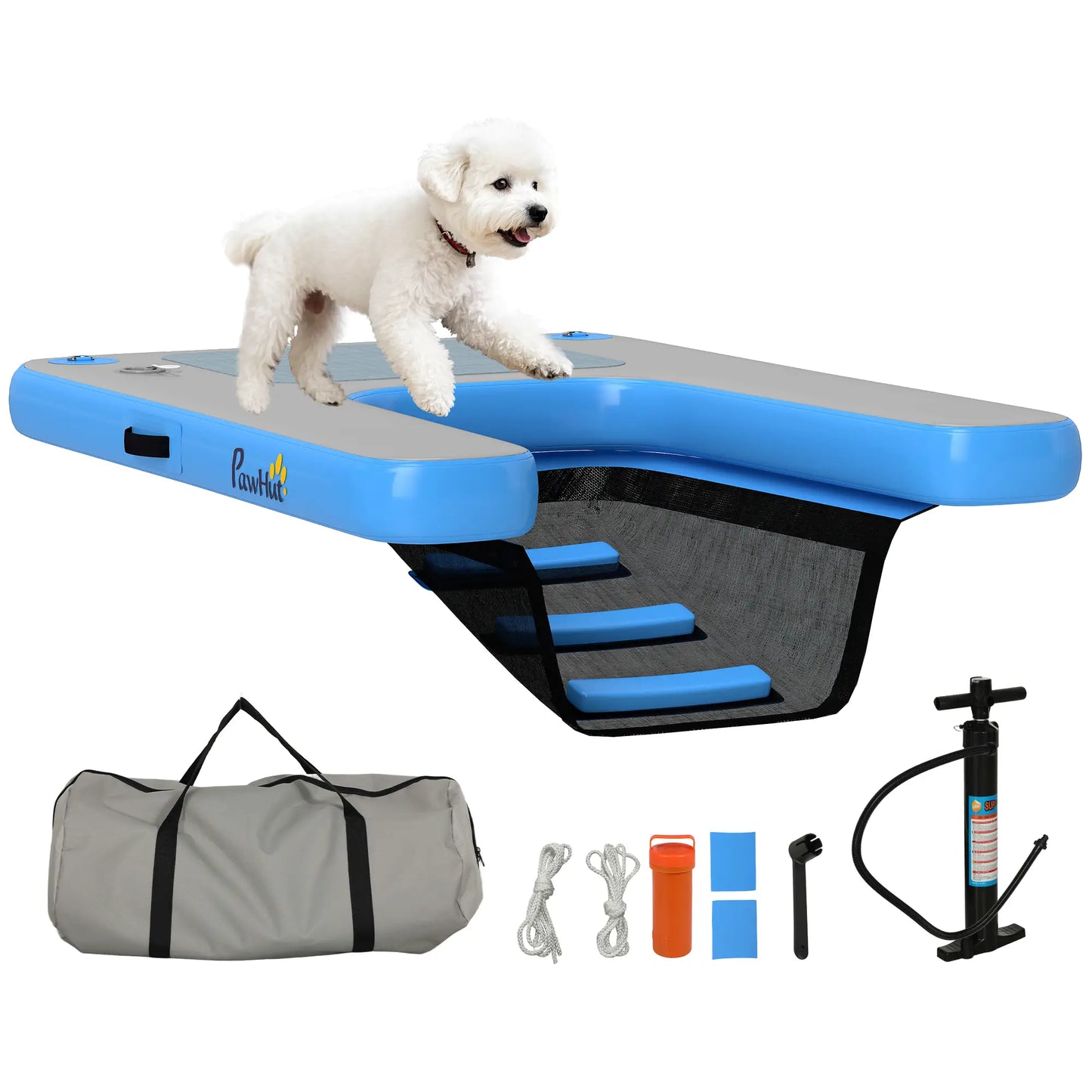 Ramp Flottante pour Bateaux, Animaux Domestiques Jusqu'à 200 lbs, pour Piscine, Lac, Bateau, Quai