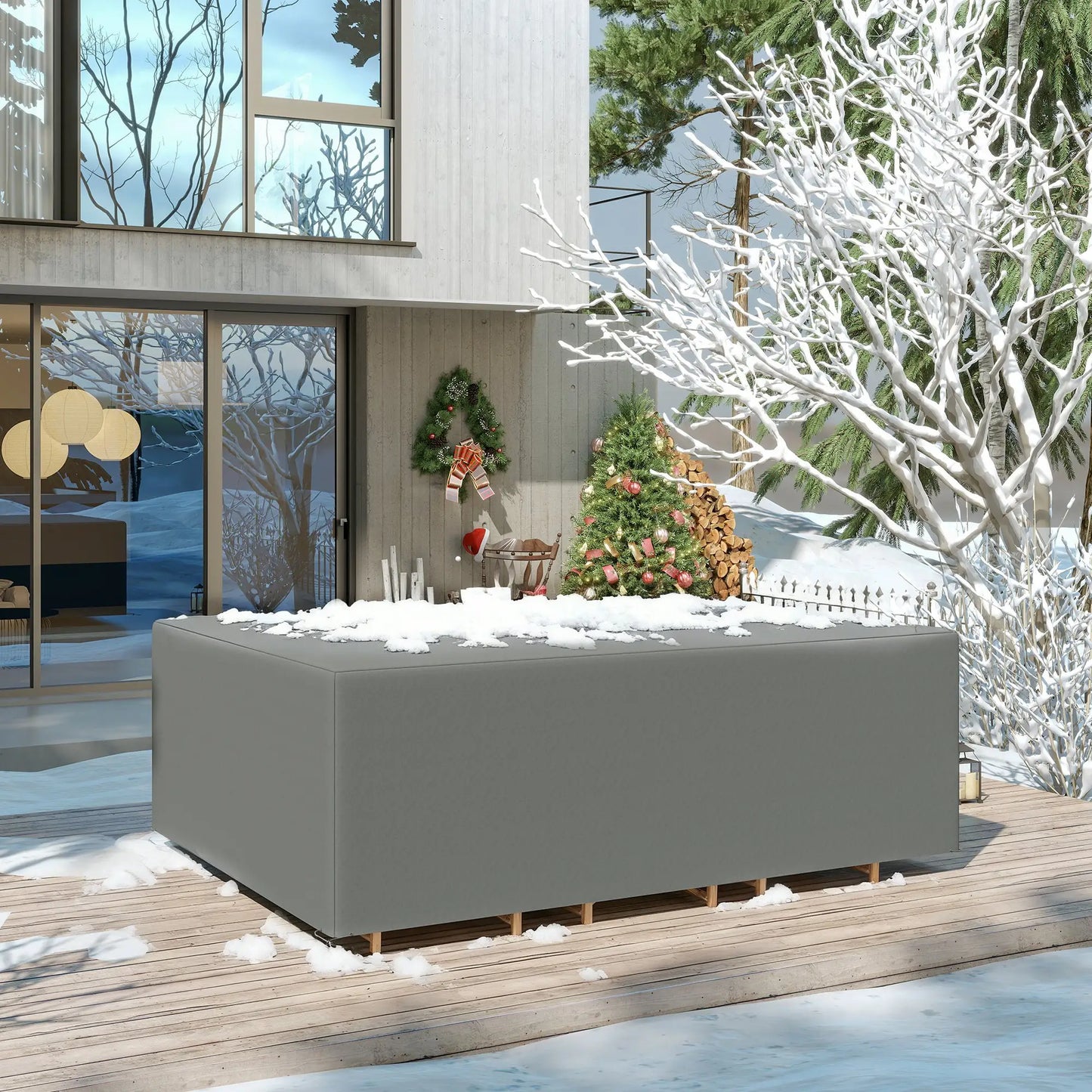 Waterproof Outdoor Furniture Cover, 108" x 80" x 35", Charcoal Grey Patio Furniture Covers at Gallery Canada
