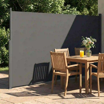 Retractable Side Awning, 165" x 73", Water-Resistant, UV 50+, Dark Grey Side Awnings at Gallery Canada
