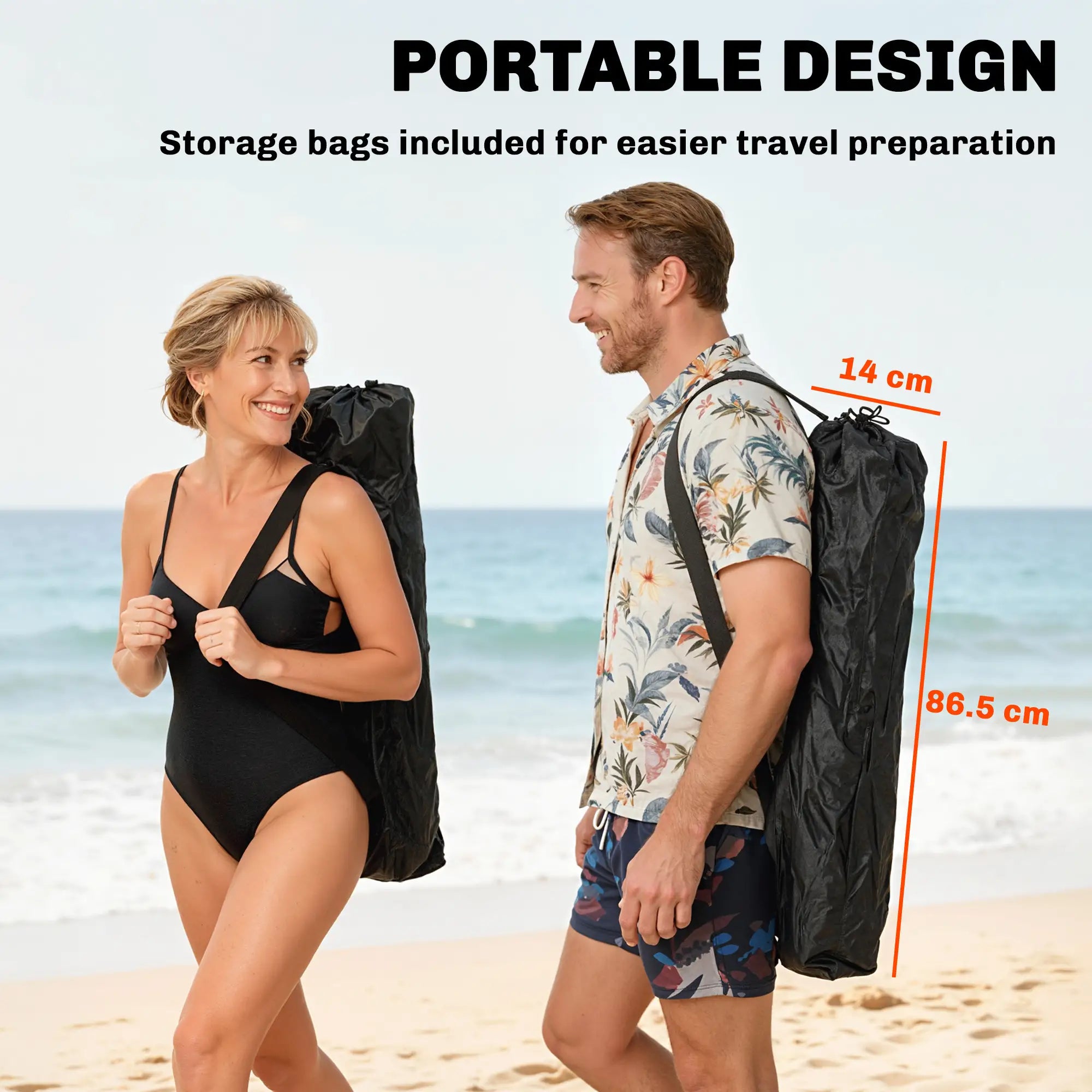 Reclining Camping Chair Set With Foot Rest, Headrest, Cup Holder, Storage Bag, Orange Picnic Tables & Camping Chairs at Gallery Canada