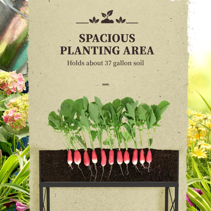 Galvanized Raised Garden Bed, Metal Planter Box, Black Elevated Garden Beds at Gallery Canada