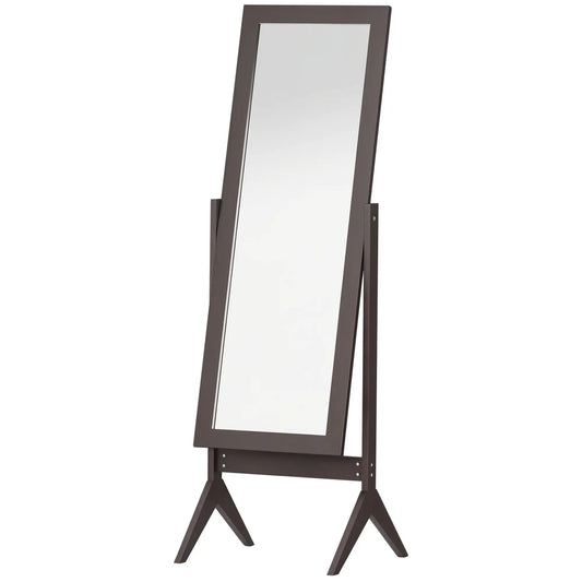 Full Length Mirror, Free Standing, Adjustable Angle, Dark Brown Full Length Mirrors Dark Brown at Gallery Canada