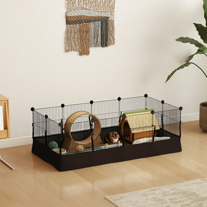 Small Animal Cage Waterproof Mat, DIY Playpen, 12 Panels, Black Houses & Habitats at Gallery Canada