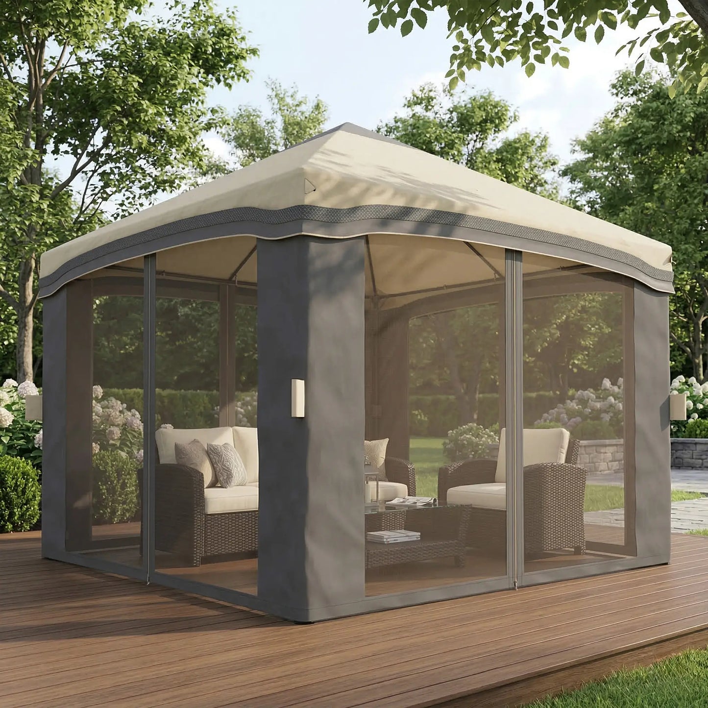 10' X 10' Pop Up Canopy With Netting, Foldable Tents, Height Adjustable Pop Up Canopies at Gallery Canada