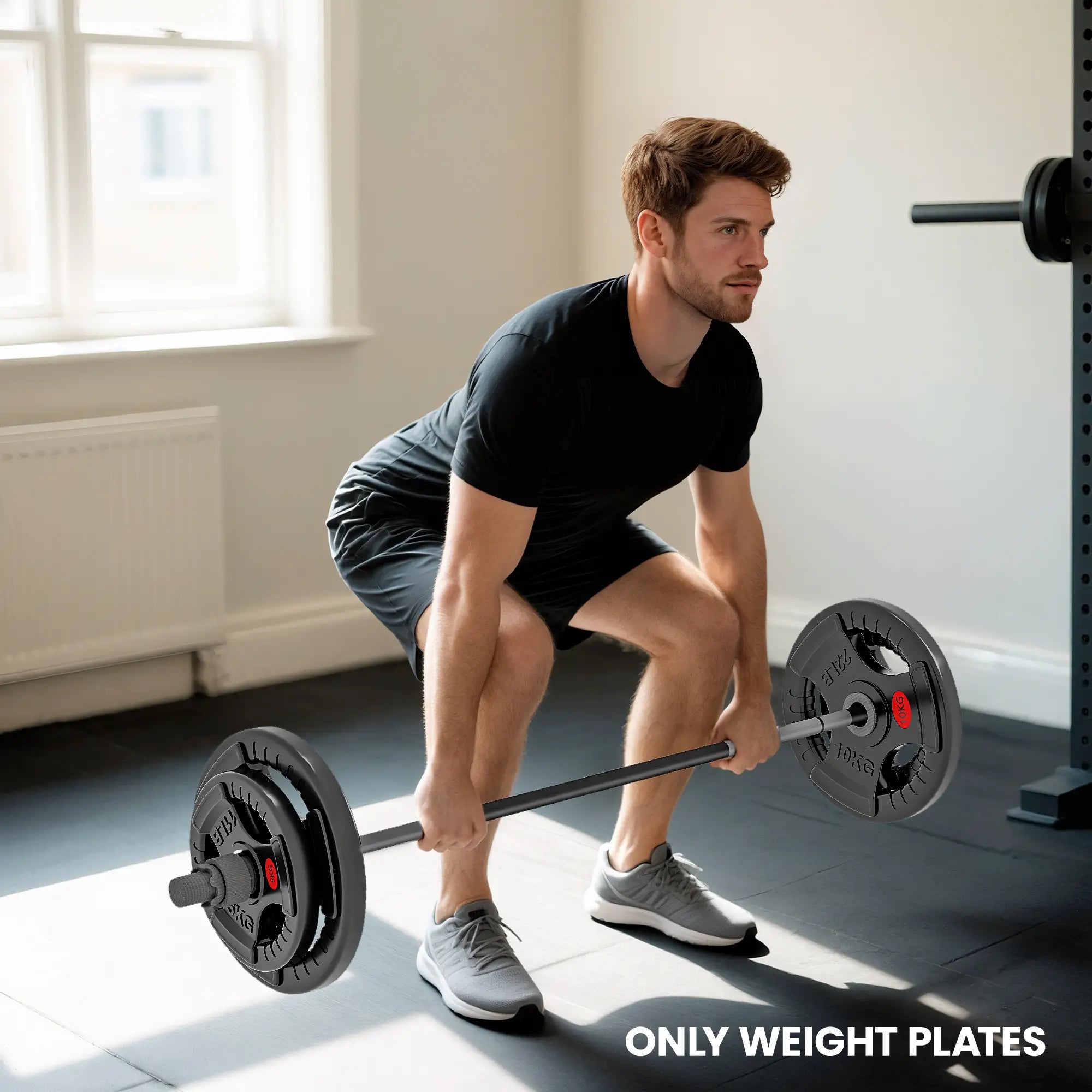 Weight Plates Set, 2-Inch Barbell Weights, 2 x 11lbs, 2 x 22lbs Dumbbells & Barbells at Gallery Canada