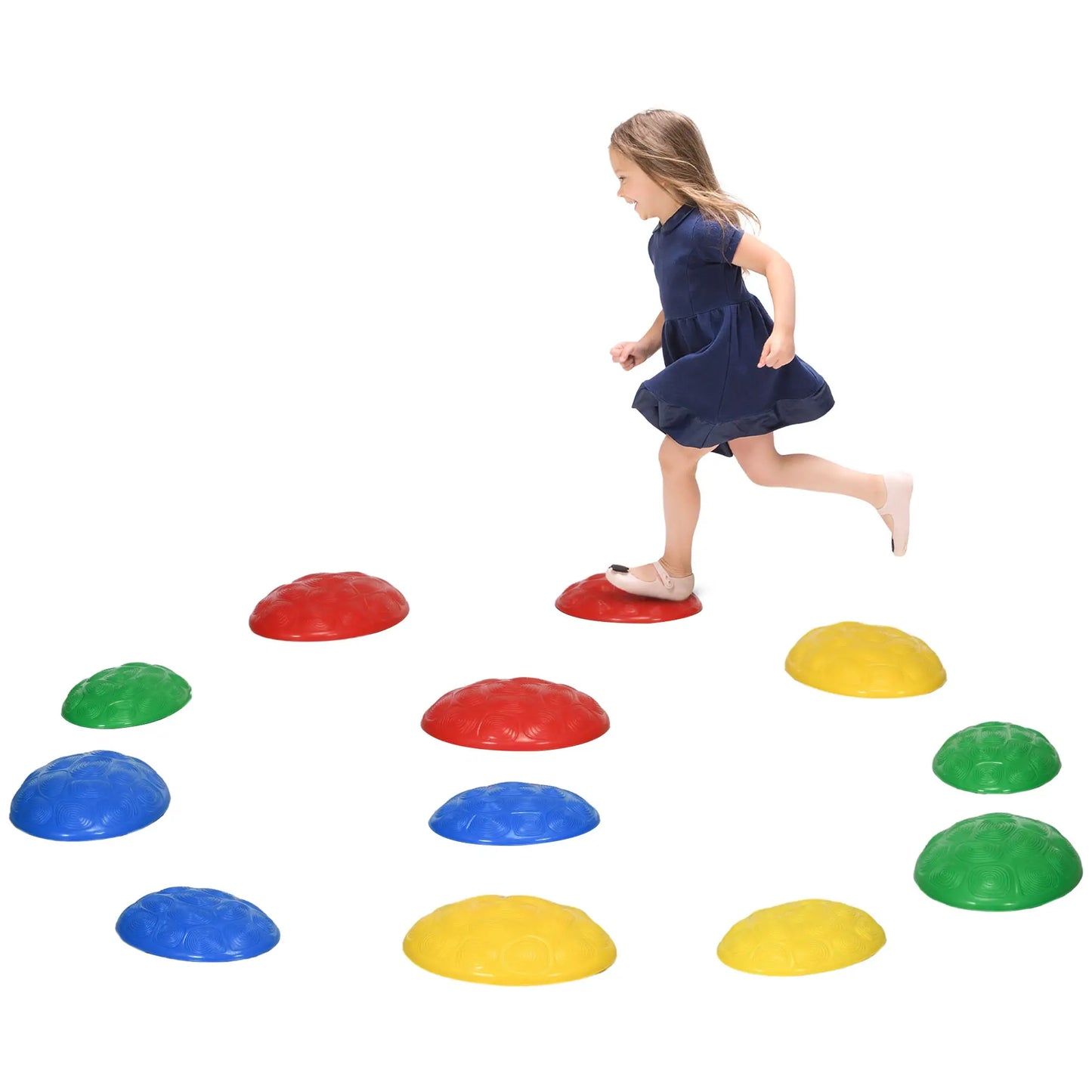 12 PCs Balance Stepping Stones, Turtle Shell Design, Anti-Slip Mat, Ages 3-8 Years, Stackable Gym Sets & Swings at Gallery Canada