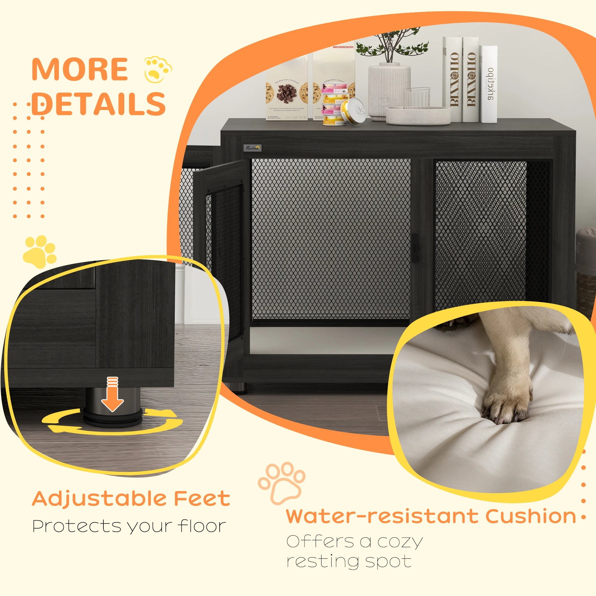 Pet Crate End Table, Water-resistant Cushion, Large Medium Dogs, Black Houses, Kennels & Pens at Gallery Canada