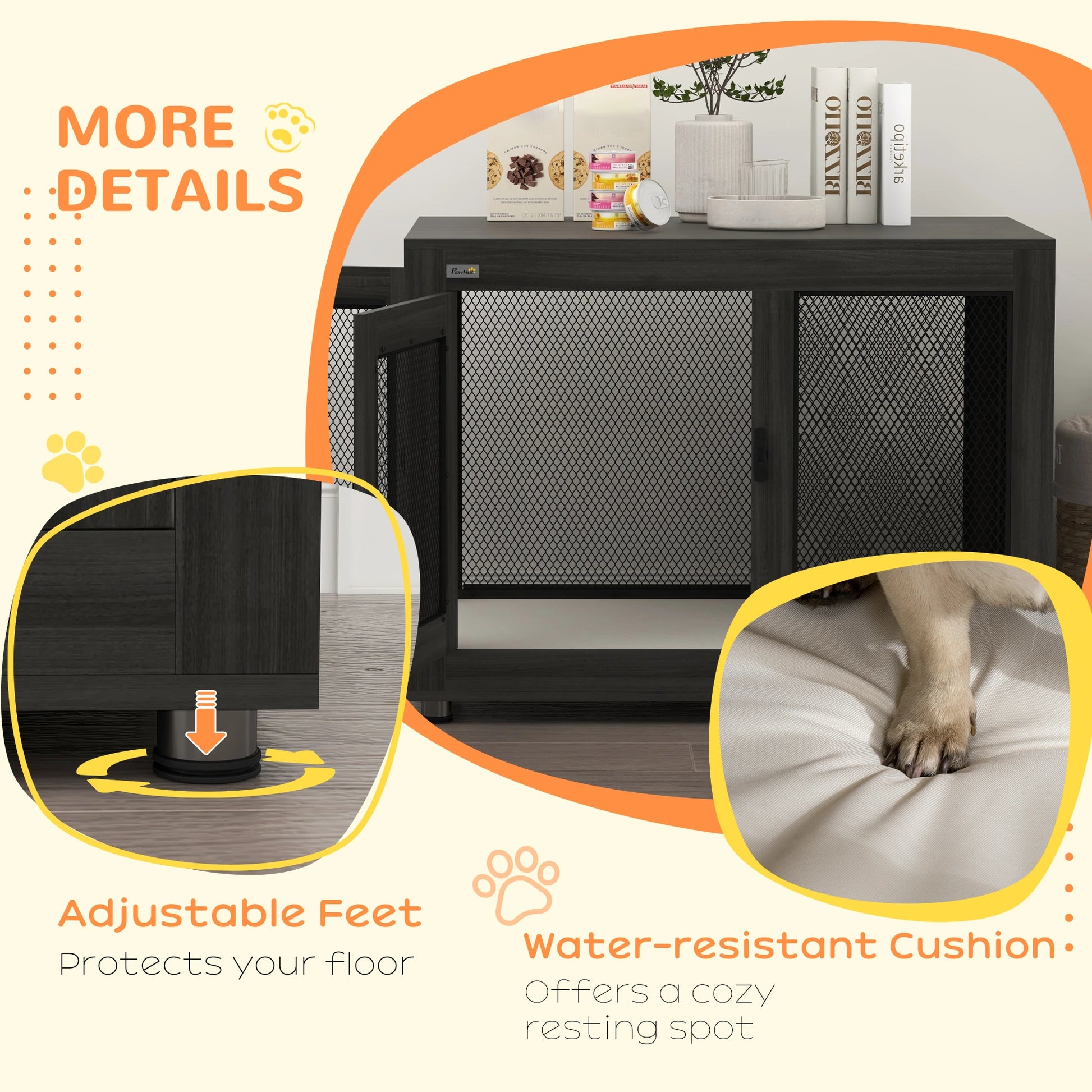 Pet Crate End Table, Water-resistant Cushion, Large Medium Dogs, Black Houses, Kennels & Pens at Gallery Canada