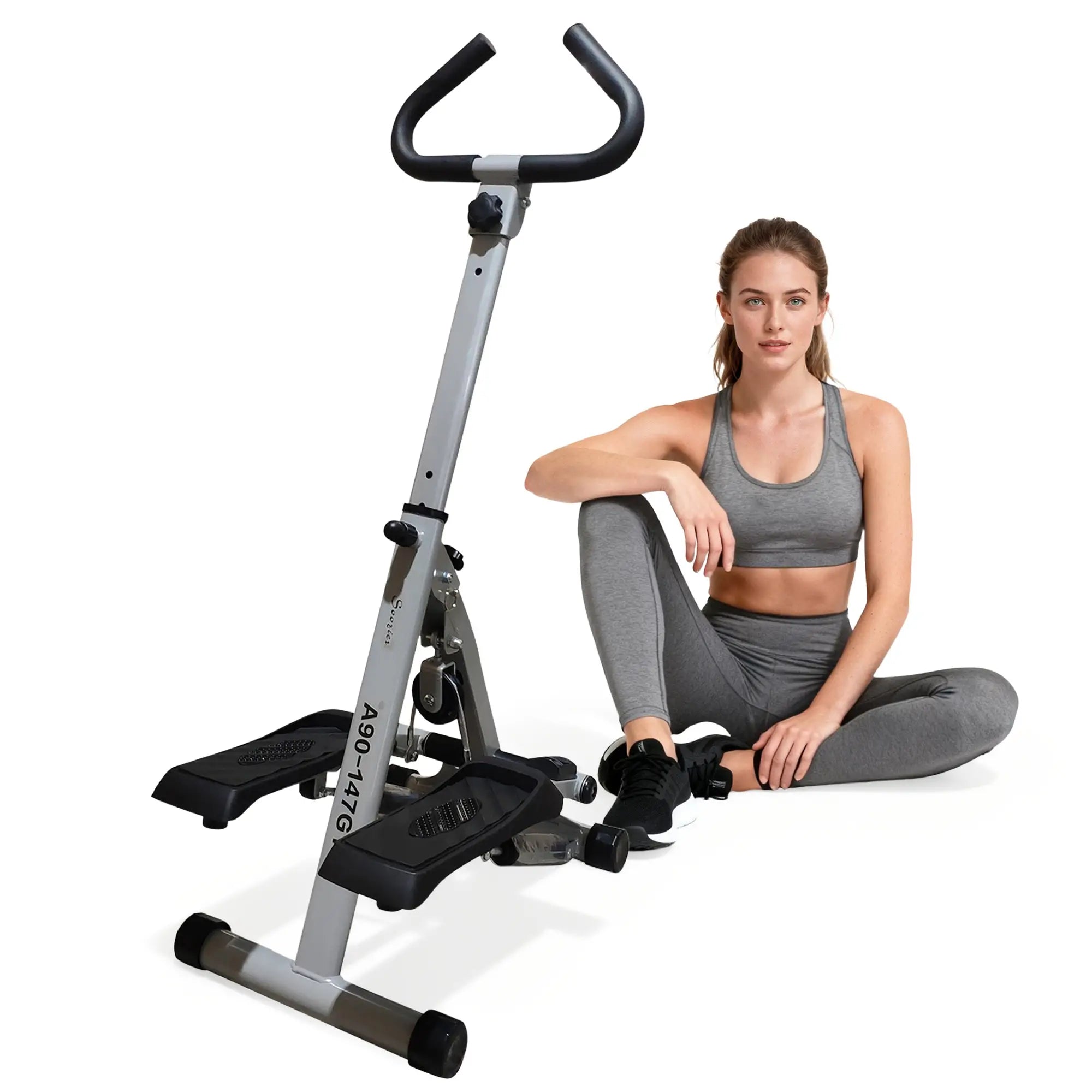 Height Adjustable Stair Stepper, LCD Monitor, Black Aerobic Equipment at Gallery Canada