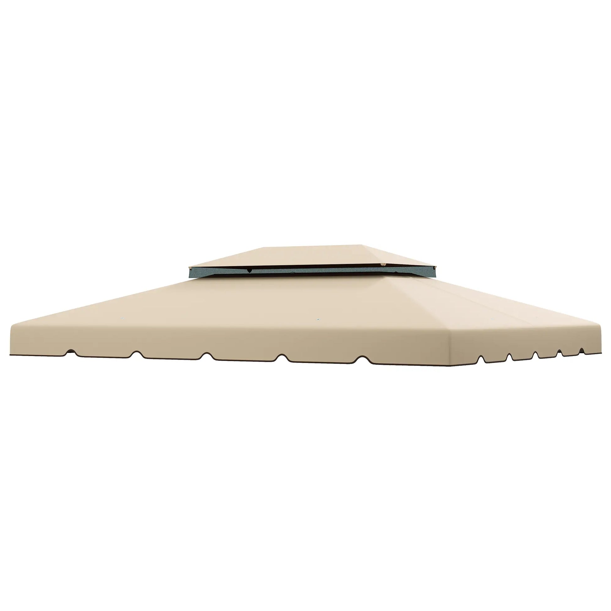 13' x 10' Gazebo Canopy, Double Vented Roof, Cream Gazebo Canopy Replacement Cream at Gallery Canada