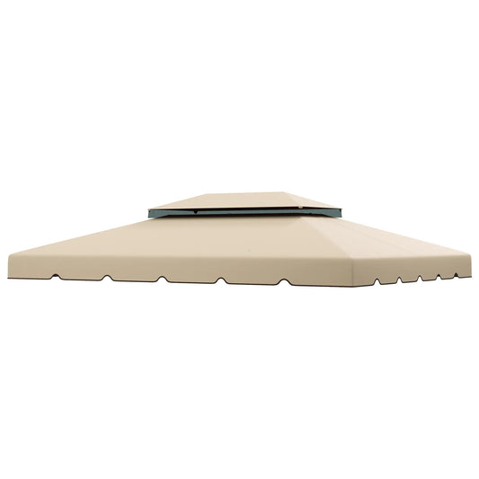 13' x 10' Gazebo Canopy, Double Vented Roof, Cream Gazebo Canopy Replacement Cream at Gallery Canada