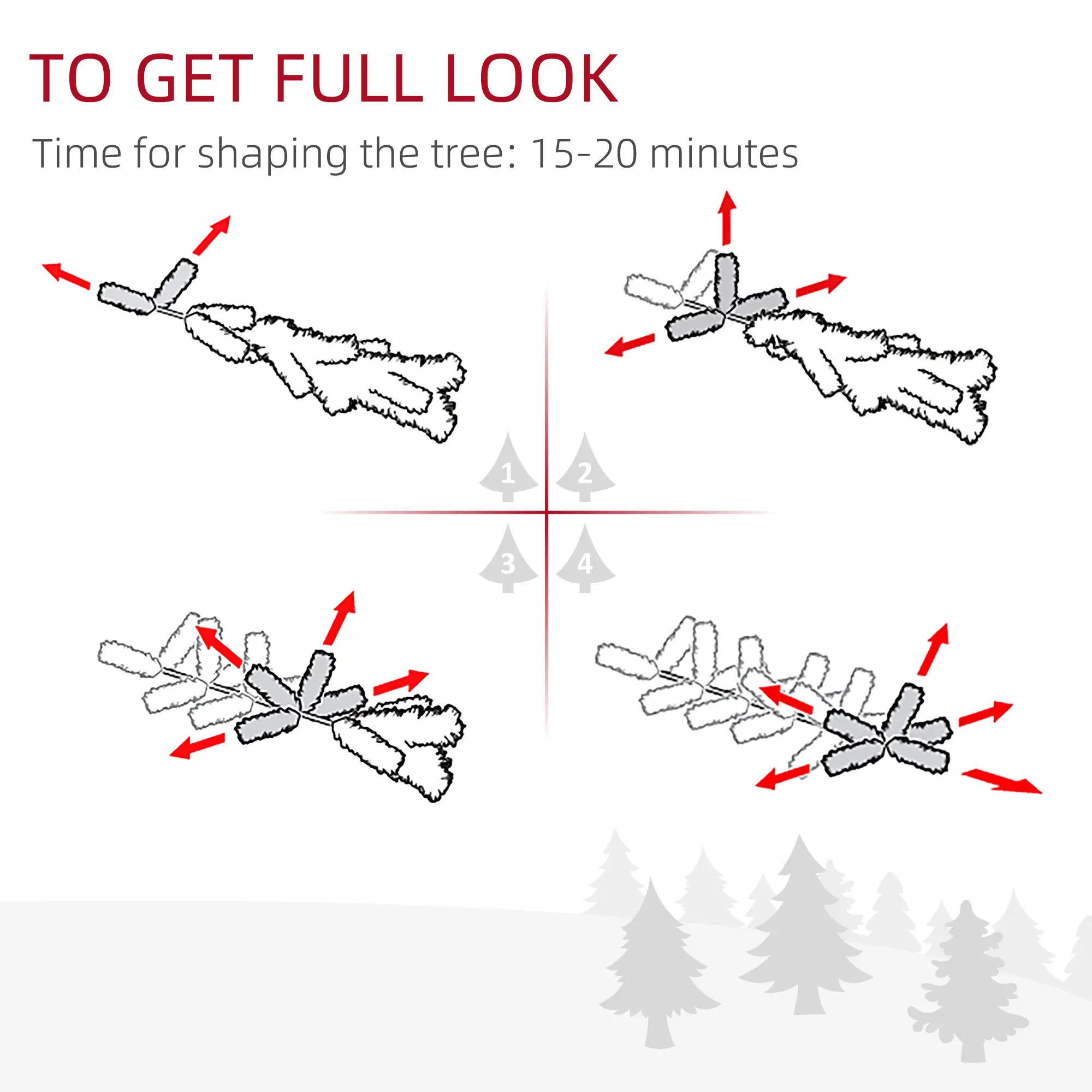 5FT Artificial Christmas Tree, Metal Stand, 416 Tips Artificial Christmas Trees at Gallery Canada