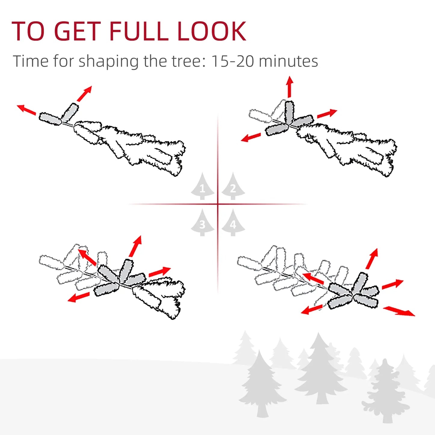 5FT Artificial Christmas Tree, Metal Stand, 416 Tips Artificial Christmas Trees at Gallery Canada