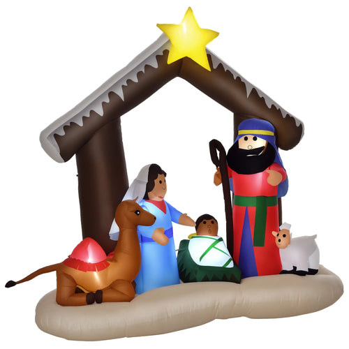 6ft Christmas Inflatable, Bible Arch Jesus' Birth, Holiday Yard Decoration