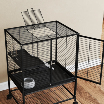 Small Animal Cage 34"H, Removable Tray, Storage Shelf, Black Houses & Habitats at Gallery Canada