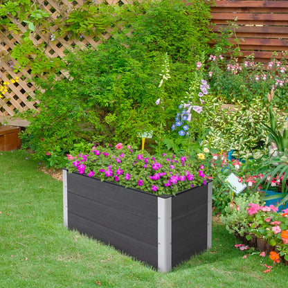 3' x 2' x 2' Raised Garden Bed, Wood Plastic Planter Box, Grey Galvanized Planter Boxes at Gallery Canada