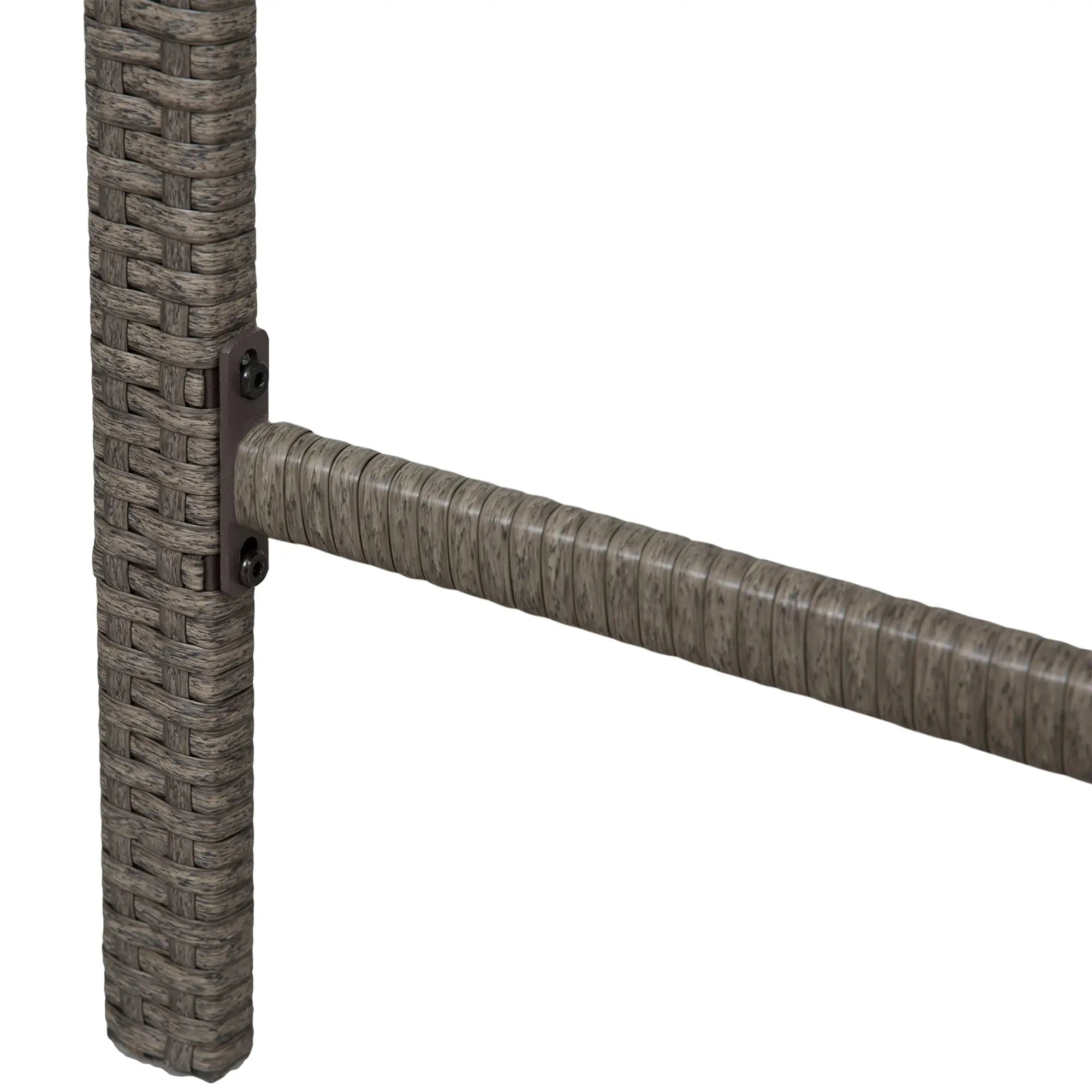 3-Piece Patio Bar Set, Wicker Bistro, PE Rattan Table and Stools, Grey Bistro Sets at Gallery Canada