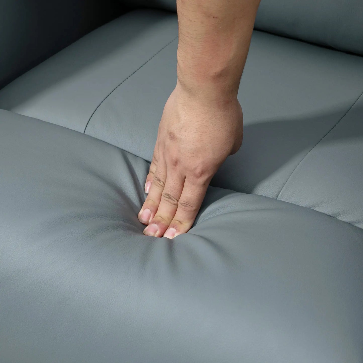 Electric Recliner Chair, PU Leather, Remote, Side Pockets, Grey Electric Power Lift Chairs at Gallery Canada