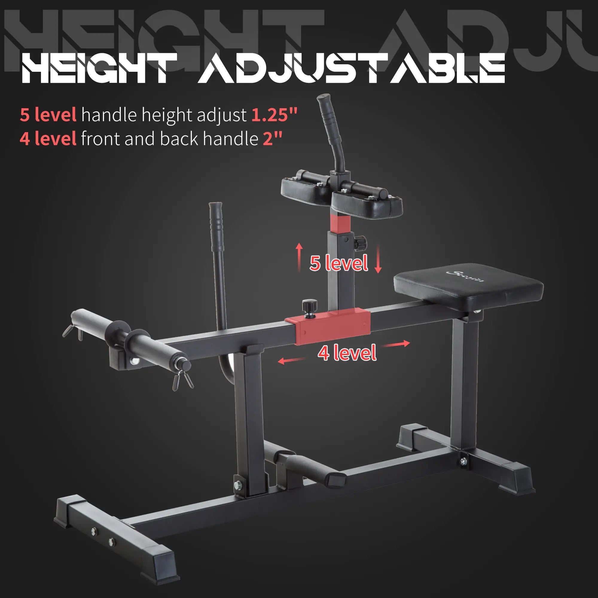 Adjustable Seated Calf Raise, Steel Leg Press Machine, Strength Training, Black More-Strength Training Equipment at Gallery Canada