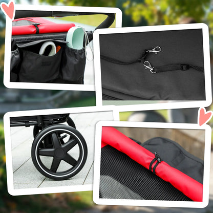 Foldable Pet Stroller, Universal Wheels, Shock Absorber, Large & Medium Dogs, Red Dog Bike Trailers & Strollers at Gallery Canada