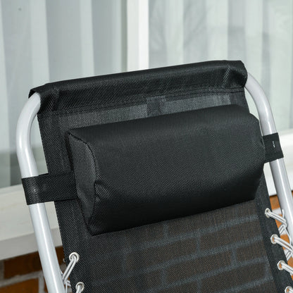 Folding Garden Chairs Set of 2, Reclining Zero Gravity, Dark Blue Lounger Chairs at Gallery Canada