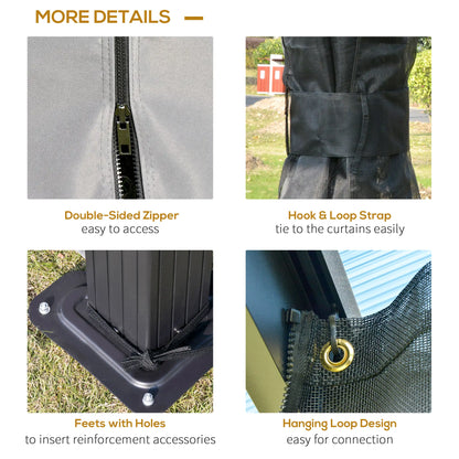 10'x10' Aluminum Hardtop Gazebo, Double Tier Roof, Black & Grey Gazebos at Gallery Canada