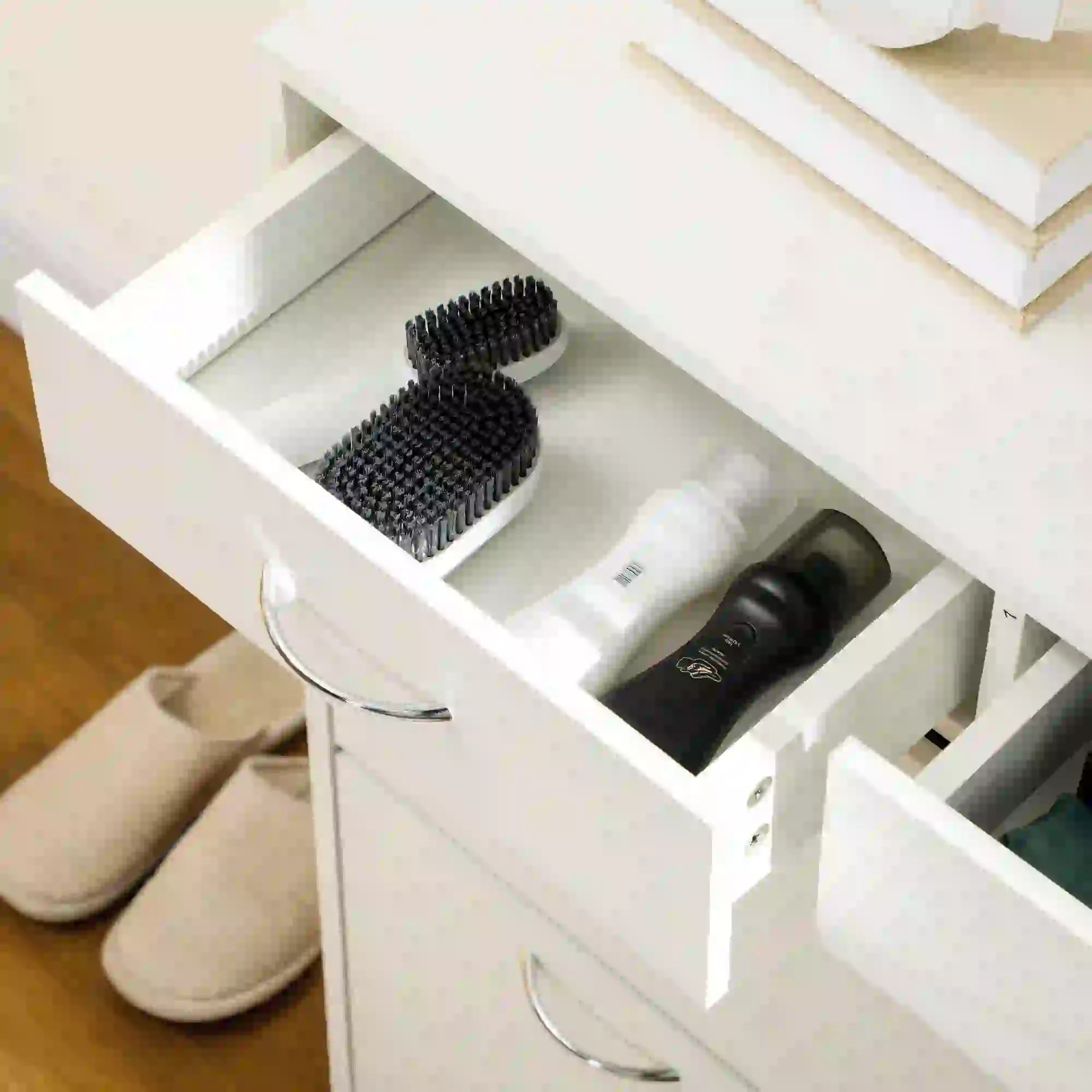 Narrow Shoe Storage, 2 Flip Drawers, Adjustable Shelves, 12 Pairs, White Shoe Storage Cabinets & Racks at Gallery Canada