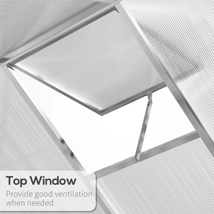 6' x 8' x 6.4' Walk-in Greenhouse, Polycarbonate Panels, Silver Walk In Greenhouses at Gallery Canada